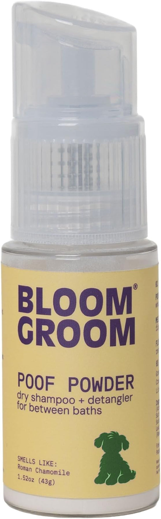 Poof Powder – Waterless Dry Shampoo and Detangler for Dogs | Demat, Detangle & Deodorize | Talc-Free, Non-Toxic, Made in USA for Mat-Prone Coats – Doodles, Poodles, and More – 1.52 oz