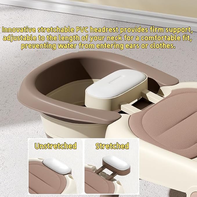 Portable Hair Washing Station,Hair Washing Station for Kids,Baby Bath seat Chair,Foldable Shampoo Chair for Kids,Toddlers,Pregnant Women, Adults,Older People(2,44inch)