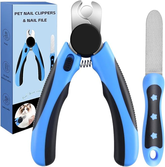 Pet Nail Clipper and Trimmer for Dogs and Cats, Professional Grooming Set with Nail File