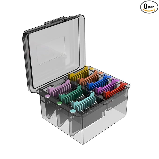 Animal Stainless Steel Clip Attachment Guide Comb Set for 5-in-1 Detachable Blade Pet, Dog and Cat Clippers (Not compatible with A5 style Detachable Blade)