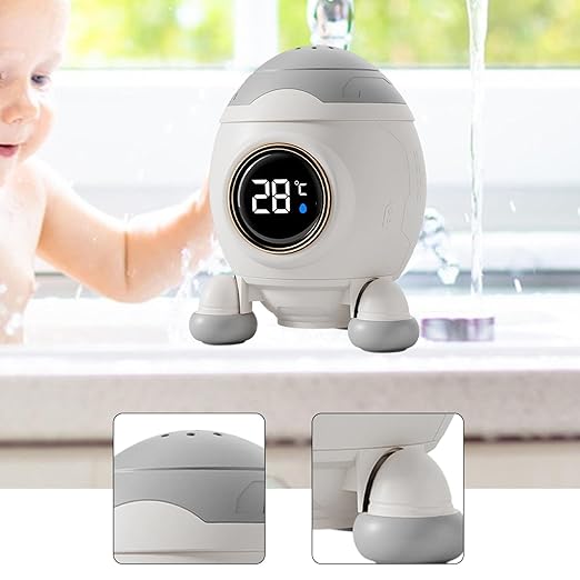 Baby Bath Thermometer Digital Water Thermometer Waterproof for Bathtub Infant Bathroom Household- Spaceship