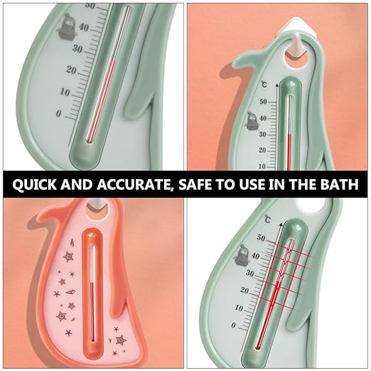 Bath Thermometer for and Newborns, Penguin Shape Water Temperature Gauge, Safe Bathing Tool for Bathtub Use, Cartoon Floating Design Random Color Random Color