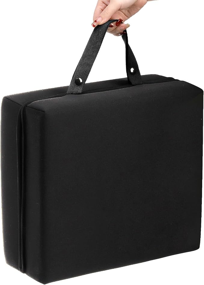 Coloch Extra Thick Keeling Pad, Black Soft Foam Garden Kneeling Cushion Waterproof Bath Kneeler Foldable Knee Mat for Planting Work, Baby Bath, Camping, Car Repairing, Protecting Knees