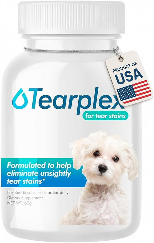 Tear Stain Remover for Dogs and Cats | Natural Supplement Suitable for All Breed Types | Pet Tear Stain Remover Powder | Made with Natural Ingredients | Beef Flavored - 1 Pack
