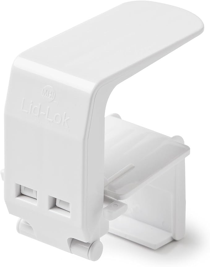 Mommy's Helper Lid-Lok Toilet Seat Safety Latch, White, 1-Pack