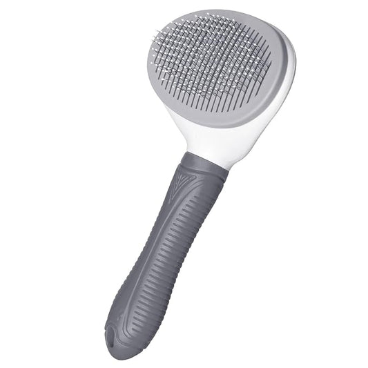 Aogeili Self Cleaning Slicker Brush, Skin Friendly Deshedding Grooming Tool for Dogs, Cats & Bunny, One-Click Release Removes Loose Undercoat, Mats & Tangles, for Long & Short Hair Shedding Pets