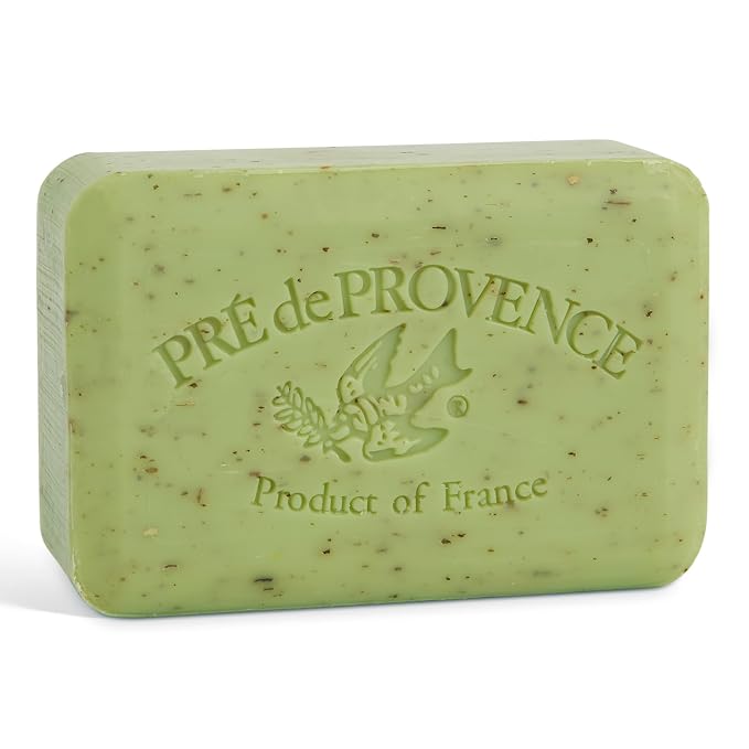 Pre de Provence Artisanal Soap Bar, Enriched with Organic Shea Butter, Natural French Skincare, Quad Milled for Rich Smooth Lather, 8.8 Ounce, Lime Zest