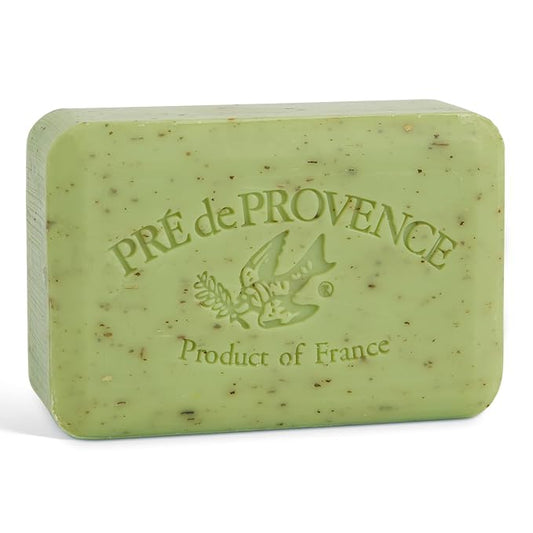 Pre de Provence Artisanal Soap Bar, Enriched with Organic Shea Butter, Natural French Skincare, Quad Milled for Rich Smooth Lather, 8.8 Ounce, Lime Zest