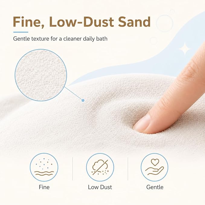 Meow&Woof Bath Sand for Hamster 2.2 lbs Dust Free Desert Sand or Potty Litter Sand for Chinchillas Gerbil Syrian Mice Small Animals Trial Version 2.2 Lbs