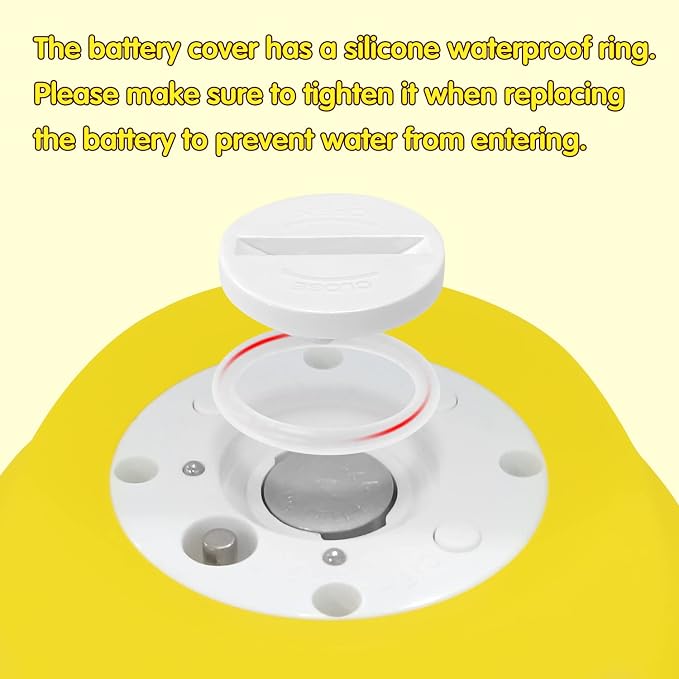 BabyElf Baby Bath Thermometer, Digital Bath Tub Water Temperature Monitor with Fast & Accurate Readings, Floating Duck Toy for Infant & Toddler Bathtub, Room Temperature Display