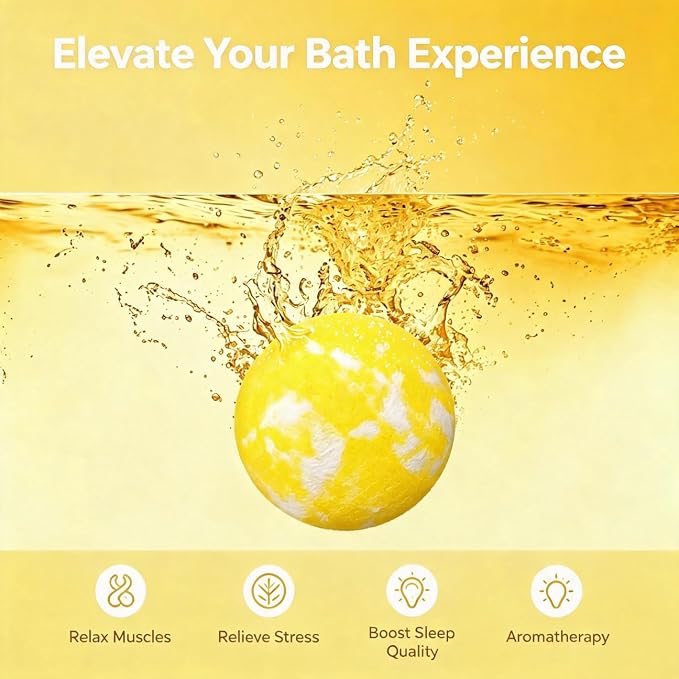 Bath Bombs for Men and Boys, Anniversary Birthday Gift Set, Stress Relief Bath Soak, Muscle Pain Relief, Organic Bath Bombs, with Essential Oils, Epsom Salt and Vitamin C, Non-Toxic, 6 Scents, 12 Pack