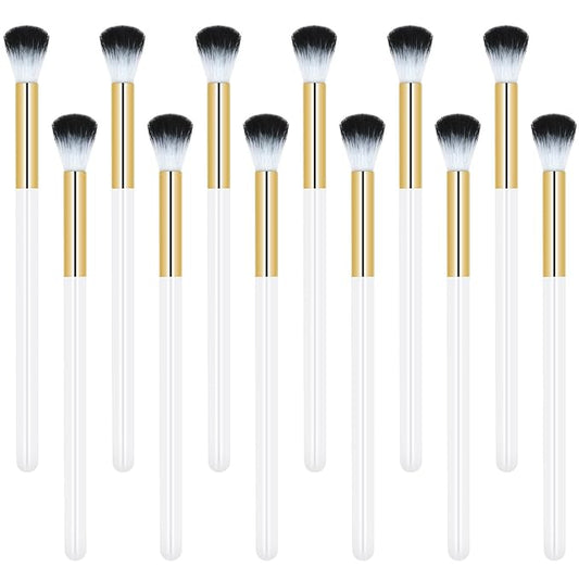 12 PCS Eyelash Cleaning Brush, Lash Bath Brush, Lash Shampoo Cleansing Brush for Lash Extension, Lash Shampoo Brushes Bulk, Eyeshadow Brush Set Professional Gold
