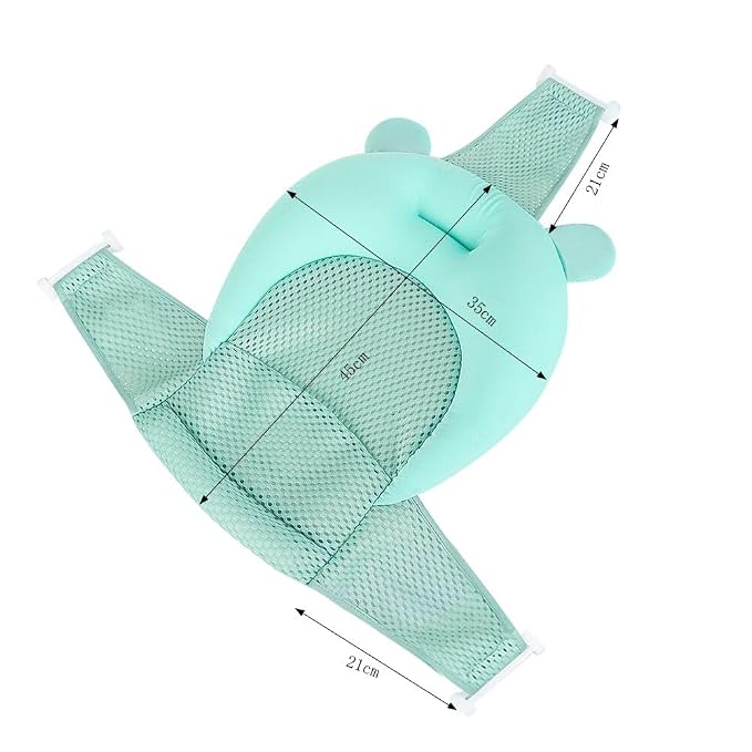 Baby Bath Seat Support Net Soft Infant Bathing Seat Support Mat Suspension Shower Pad Adjustable Non-Slip Newborn Bathtub Sling Mat Baby Sink Bather Tub Shower Net Bathtub Sit Up Mesh 0-6 Month
