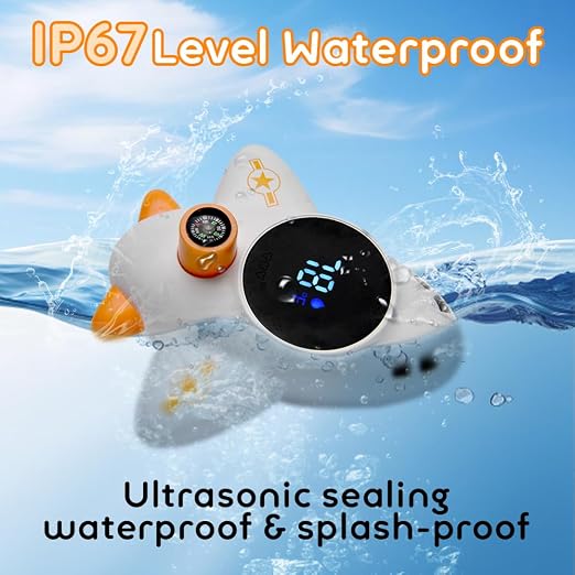 Baby Bath Thermometer - Digital Floating Water Thermometer with LED Display & Color Temperature Alerts, Rechargeable Bath Toy for Infant Bathtub Safety, Newborn Bath Essentials Gift