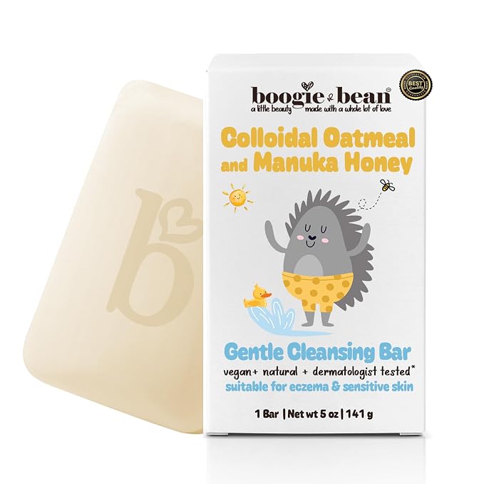 Eczema Bar Soap for Adults and Baby; Baby Eczema Body Wash for Kids and Toddlers; Colloidal Oatmeal Sensitive Skin Manuka Honey Soap Relief