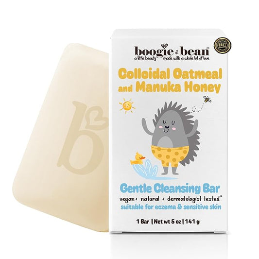 Eczema Bar Soap for Adults and Baby; Baby Eczema Body Wash for Kids and Toddlers; Colloidal Oatmeal Sensitive Skin Manuka Honey Soap Relief