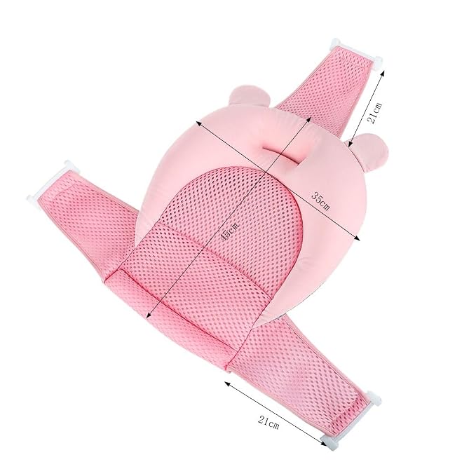 Baby Bath Seat Support Net Soft Infant Bathing Seat Support Mat Suspension Shower Pad Adjustable Non-Slip Newborn Bathtub Sling Mat Baby Sink Bather Tub Shower Net Bathtub Sit Up Mesh 0-6 Month