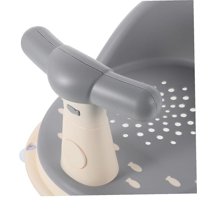 Ergonomic Bathtub Seat with Non-Slip Suction Base Comfortable Bath Chair for Months Multipurpose Tub Seat for Bathing and Playtime Secure Gray Bath Support