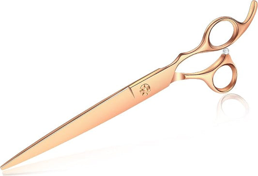 7.5" Dog Grooming Scissors Professional Trimming Cutting Shears for Dog Cat Pet Animal Grooming on Face and Paws Gold