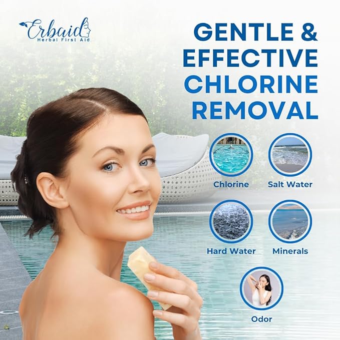 Swimmers Shampoo – Chlorine Removal Body Wash – Natural Face & Body Soap Bar – Removes Chlorine, Salt, Bromine, Hard Water & Sunscreen – Gentle Moisturizing After Swim Care – Made in USA for All Ages