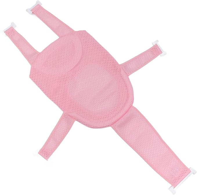 Baby Bath Seat Support Non Slip Universal Detachable Net Bathtub Sling Shower Mesh (Pi-nk)