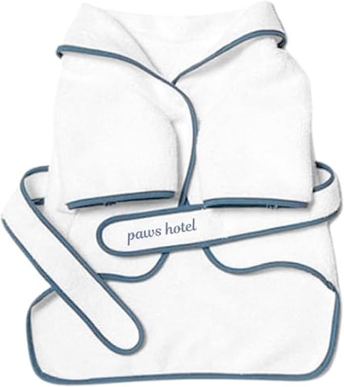 Dog Bathrobe for Drying Dogs, Hooded Dog Towel Doggie Robes Dog Bath Robe, Microfiber Fast Drying Absorbent Pet Towel for Cat Puppy Small Medium Dogs (Bathrobe,S)