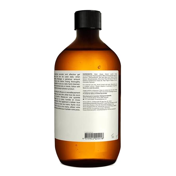 Aesop A Rose By Any Other Name Body Cleanser Refill | Gentle Shower Gel with Rose Petal Essential Oil Blend to Soften & Hydrate Skin | 500 mL / 16.9 oz - Recyclable Bottle