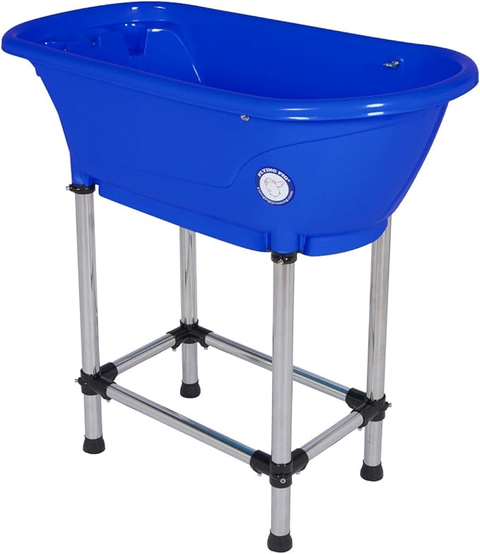 Flying Pig Pet Dog Cat Washing Shower Grooming Portable Bath Tub (Royal Blue)