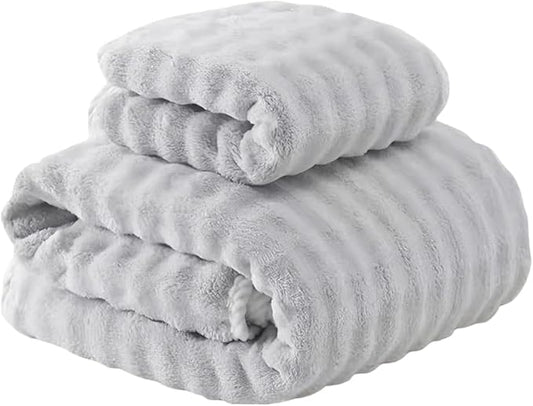 Dog Drying Towel, Soft Towels for Drying Dog Large, 2pcs Extra Thick Absorbent Microfiber Bath Towels for Dogs, Cats, Puppy, Pets (Grey)