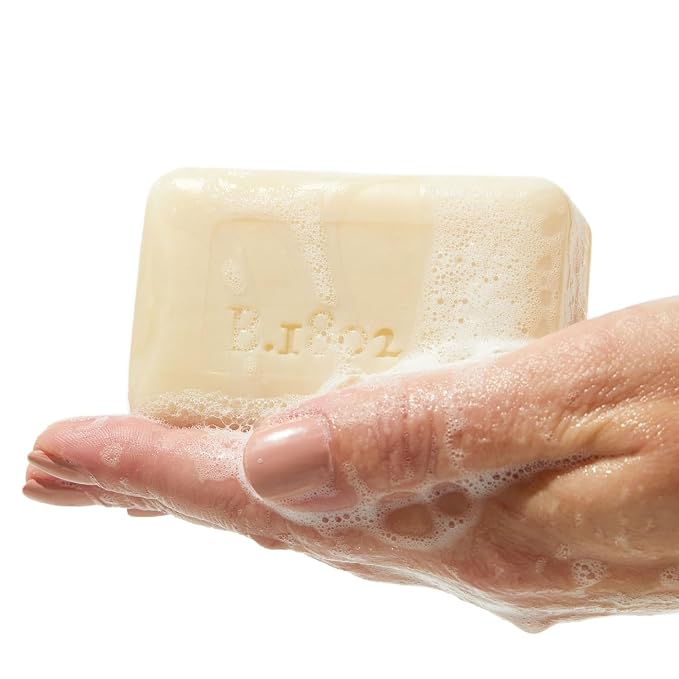 Beekman 1802 Goat Milk Soap – Moisturizing Hand & Body Soap Bar with Shea Butter & Botanical Oils, Triple-Milled, Non-Drying, Made for Sensitive Skin, Glacial Mint & Eucalyptus 3.5 oz