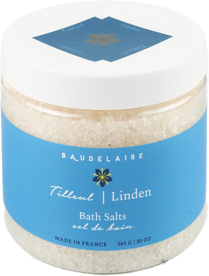 Provence Sante Relaxing Bath Salt - Luxury and Soothing Soak - Fresh Linden Blossom Scent - Made in France - 20 Oz