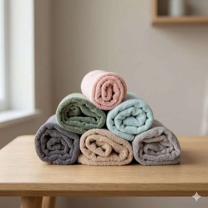 Hooded Baby Towels – 100% Organic Cotton Baby Bath Towels – Baby Boy Newborn Essentials - Super-Soft and Absorbent.(2-Pack Fog and Baby Blue)