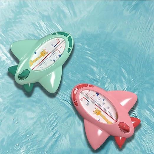 Milisten 2pcs Bath Thermometer and Bathing Water Temperature Gauge, Pink Waterproof Floating Bath Temp for Safe Bathing