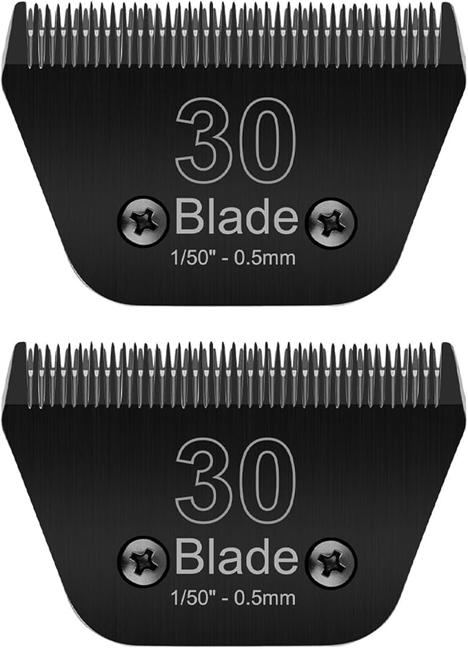 30W Wide Blade for Dog Grooming Blade Compatible with Andis Dog Clipper | Stainless Steel Dog Clipper Blades Compatible with Oster A5,Wahl km10 for Animal Dog,Cat,Horse,Black