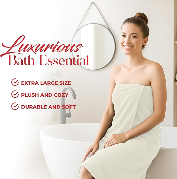 RIVERSIDE Pack of 1 Jumbo Bath Sheet 40 x 80 Inches 100% Cotton Oversized Bath Towel for Bathroom, Extra Large & Lightweight, Soft & Absorbent, Quick Dry, Perfect to Wrap Yourself in - Cannoli Cream