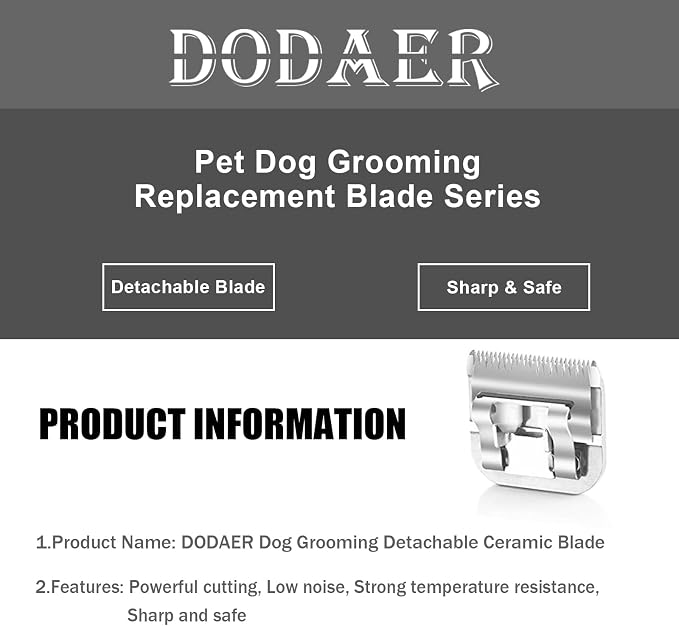3/4HT Detachable Dog Grooming Stainless Steel Blades for Andis/Oster A5 | Compatible with wahl km10 dog clipper ,Cut Length 3/4"(19mm)