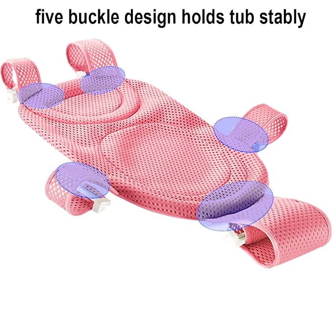 Baby Bath Seat Mesh Pad| Soft Infant Bathing Pillow Bath Cushion Sling Adjustable Bath Support Net Cushion Mat for Newborn Toddler(Tub NOT Included)