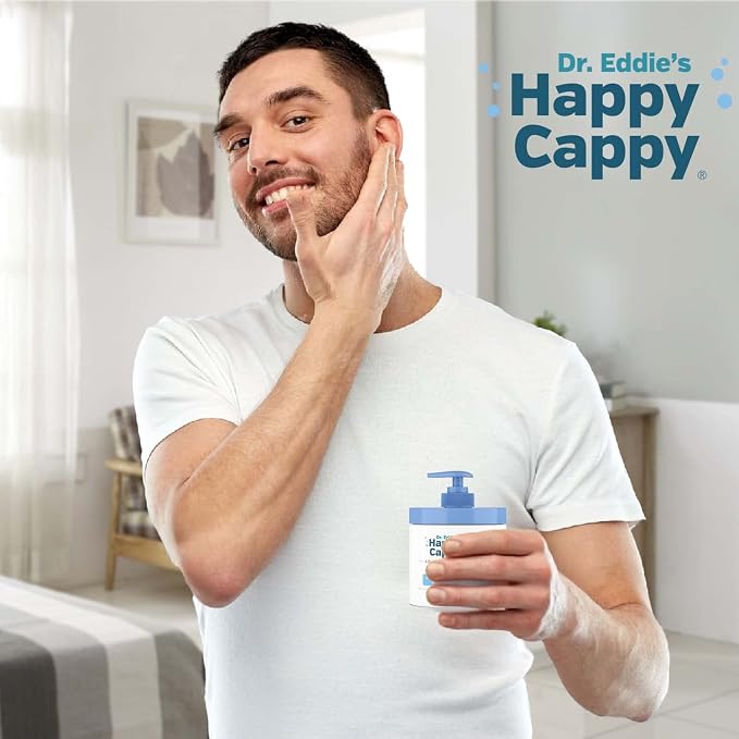 Happy Cappy Moisturizing Cream - Baby Eczema Cream, Eczema Lotion for Kids, Pediatrician-Formulated, Gentle, Paraben Free, Hypoallergenic, Soothes Dry Skin - 12 Fl Oz (Pack of 2)