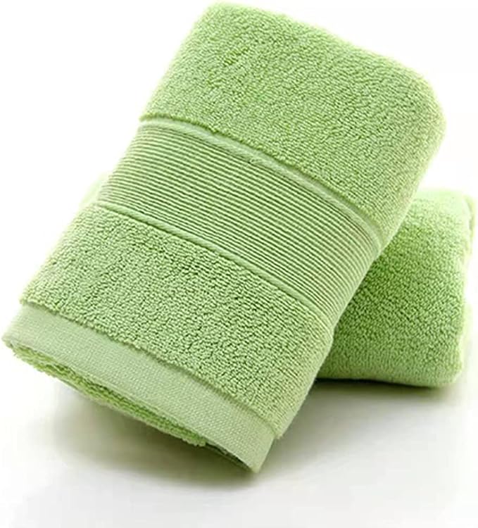 Lchkrep Cotton Hand Towels 2 Pack, Salon Thick Bath Hand Towel,Gym Towel 14" x 30", Face Cloth, Soft and Absorbent Washcloths Set for Home Bathroom Hotel (Green)…