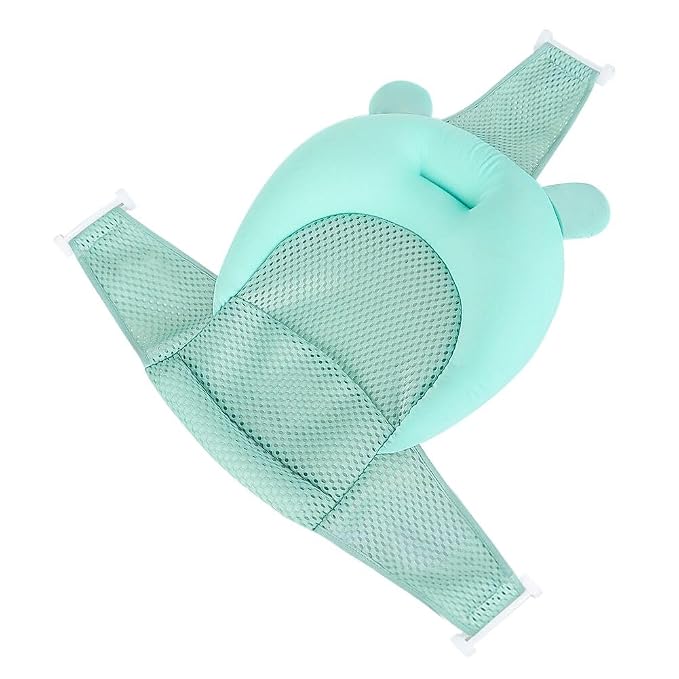 Baby Bath Seat Support Net Soft Infant Bathing Seat Support Mat Suspension Shower Pad Adjustable Non-Slip Newborn Bathtub Sling Mat Baby Sink Bather Tub Shower Net Bathtub Sit Up Mesh 0-6 Month