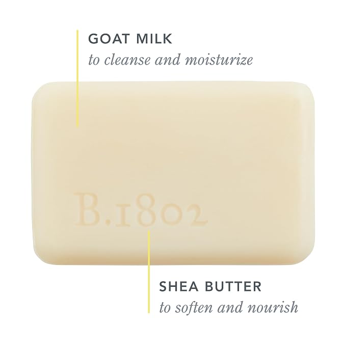 Beekman 1802 Goat Milk Soap – Moisturizing Hand & Body Soap Bar with Shea Butter & Botanical Oils, Triple-Milled, Non-Drying, Made for Sensitive Skin, Glacial Mint & Eucalyptus 3.5 oz