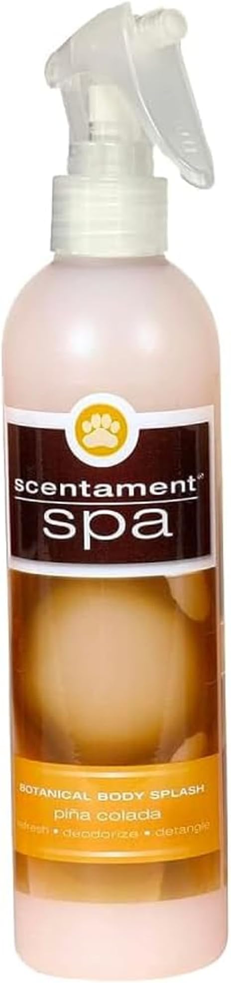 Best Shot Scentament Spa Botanical Body Splash, Body Spray Conditioner for Pets, Cat and Dog Cologne Spray, Alcohol-Free, Ready-to-Use Detangler Spray, Pina Colada, 8 Oz.