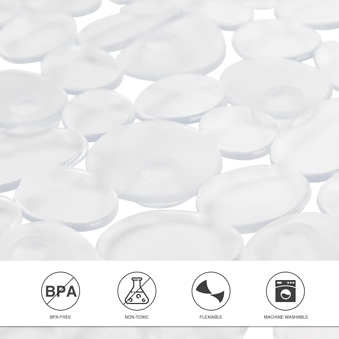 Bath Mats for Bathroom Tub 35x16 Inch,Bath Mat for Tub Feels Great on Tired Feet, Friendly Machine Washable Shower Tub Mats with 167 Big Suction Cups,Shower Mat,Bath Tub Mat,Clear