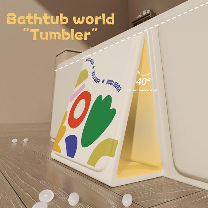 Foldable Baby Bathtub, Collapsible tub for Kids, Small Bathtub for Bathing, Portable Bathtubs for SPA Tub, Easy Storage for Small Spaces, Effortless Folding Bathtubs (Off white)