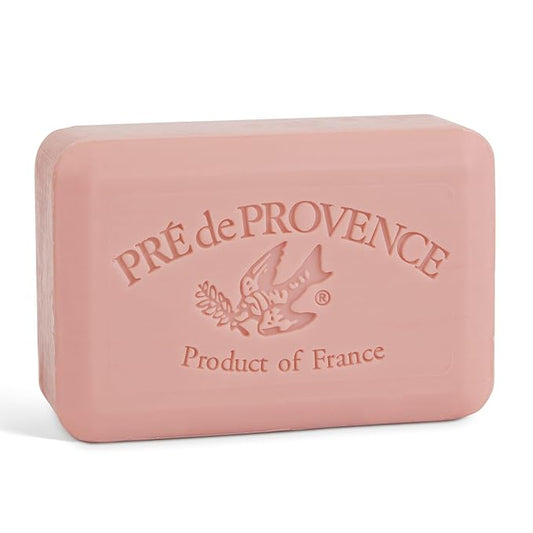 Pre de Provence Artisanal Soap Bar, Enriched with Organic Shea Butter, Natural French Skincare, Quad Milled for Rich Smooth Lather, 8.8 Ounce, Peony