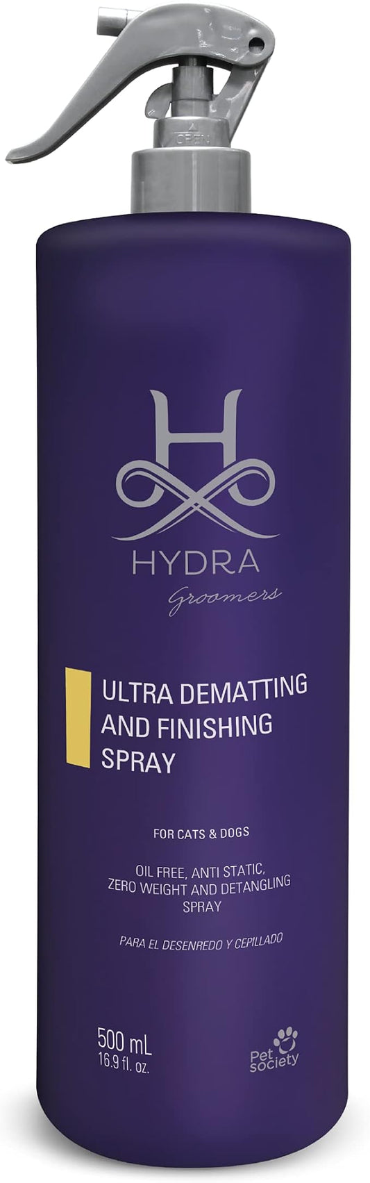 Hydra Professional Ultra Dematting and Finishing Spray for Dogs and Cats, Suitable for Pets with Long Hair