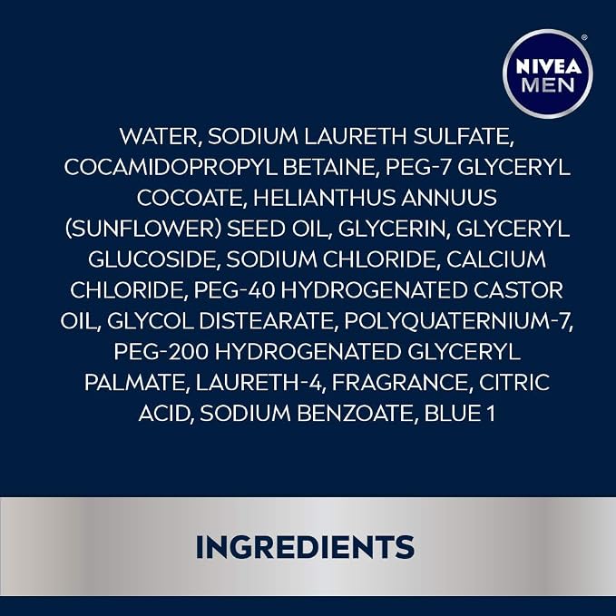 Nivea Men Sport Body Wash with Revitalizing Minerals, 16.9 Fl Oz Bottle (Pack of 2)