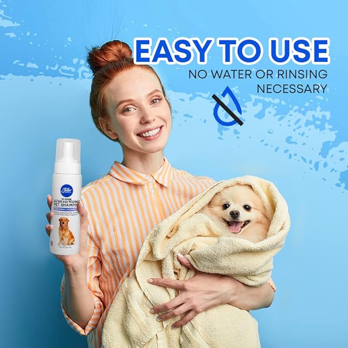 Fuller Brush No‑Rinse Waterless Foaming Pet Shampoo – 16 oz Refill Bottle, Dry Shampoo for Dogs Cleans, Conditions & Moisturizes – Fresh Clean Fragrance (2 Refill Bottles)