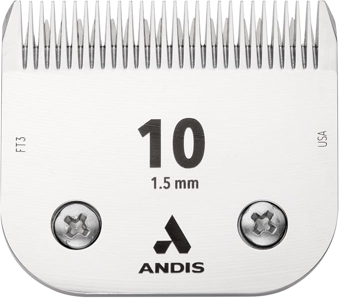 Andis 64315 ceramicEDGE Detachable Blade Size 10 – Carbon Steel Pet Clipper Blade, Cooler Running, Professional Grooming Performance