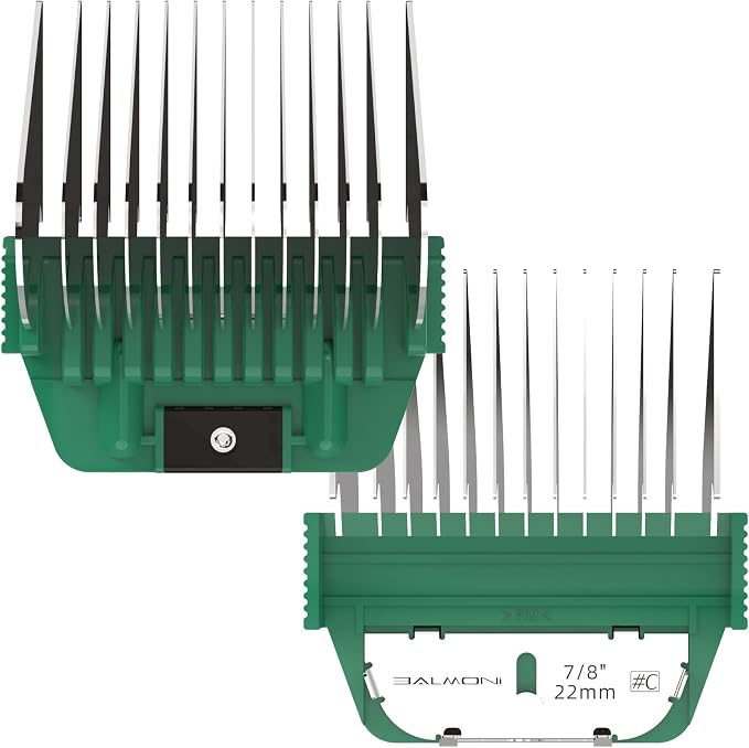 Stainless Steel A5 Wide Guide Comb – Metal Attachment for A5 Wide Blades, Compatible with Wahl KM, Andis, Oster, Heiniger – Smooth & Durable Grooming Guard (22mm - 7/8")